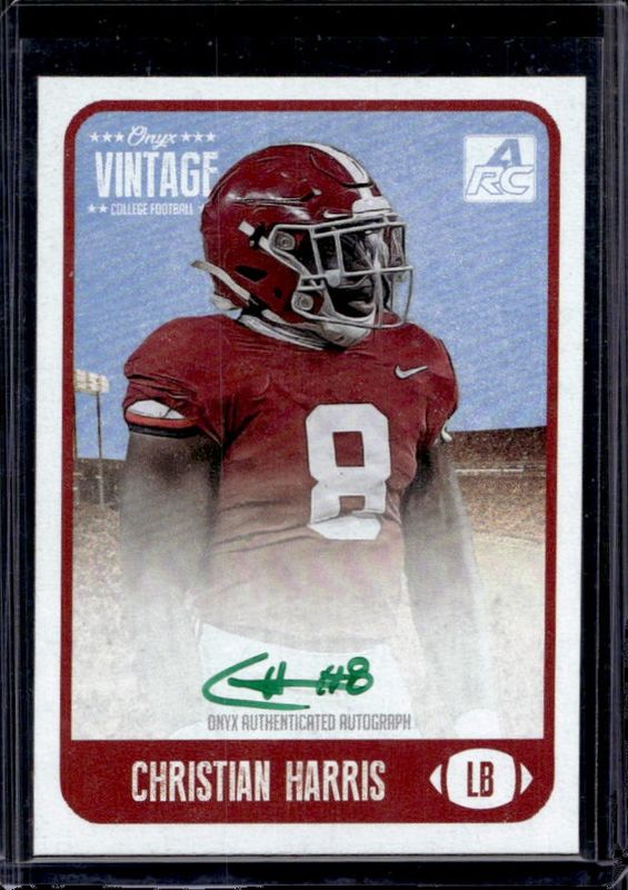 2021 Onyx Vintage College Football #CACH Green Signatures /50