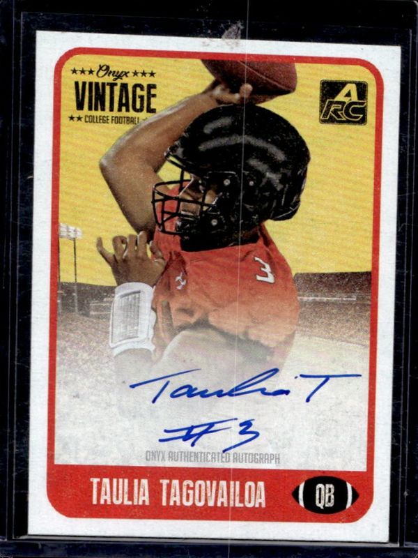 2021 Onyx Vintage College Football #CATT Blue Signatures /500