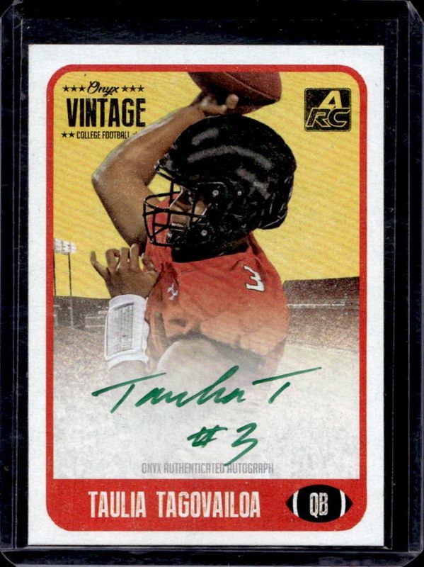 2021 Onyx Vintage College Football #CATT Green Signatures /50