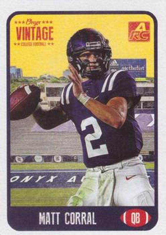 2021 Onyx Vintage College Football #CFMC Base