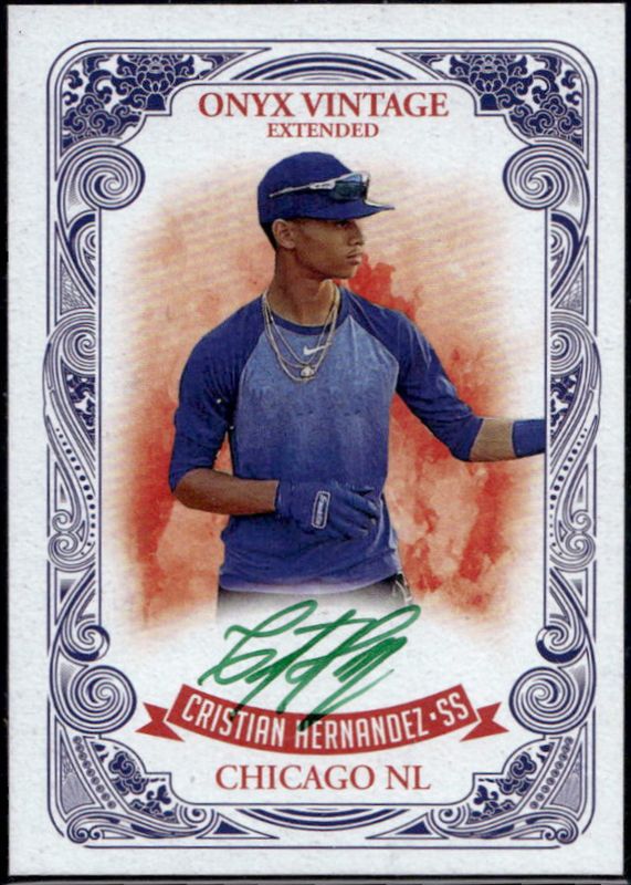 2021 Onyx Vintage Extended #EACH Green Signatures