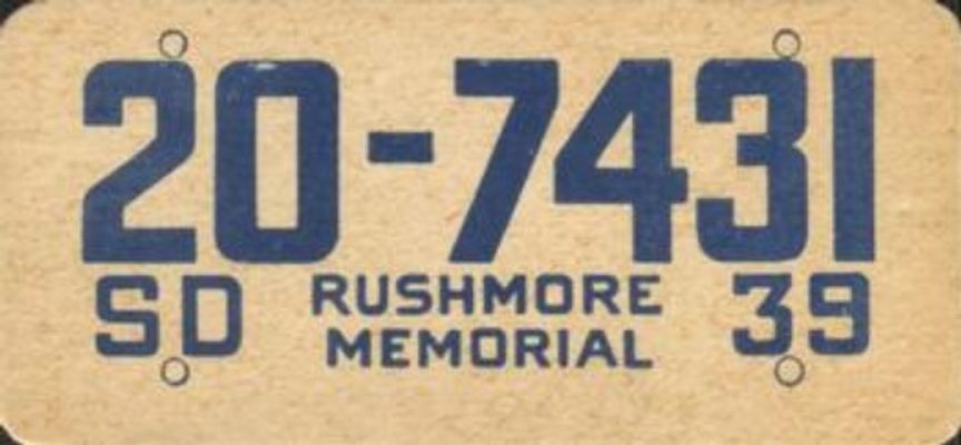 1939 Goudey Auto License Plates (R19-4) Base