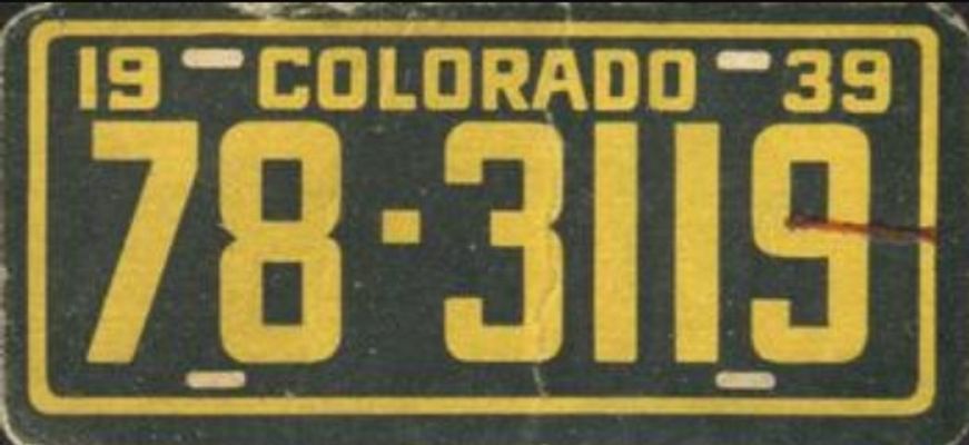 1939 Goudey Auto License Plates (R19-4) Base