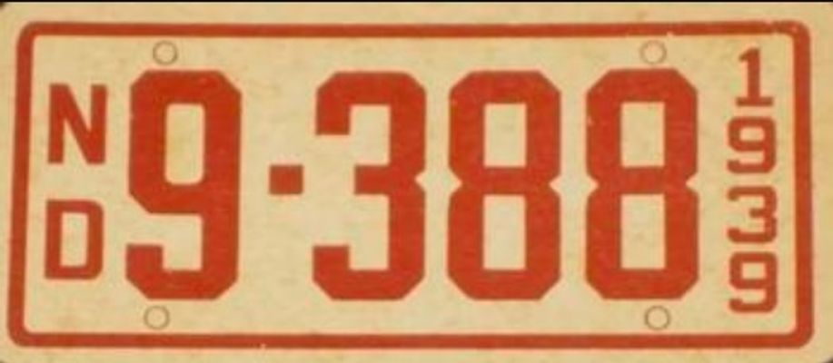 1939 Goudey Auto License Plates (R19-4) Base