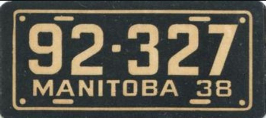 1938 Goudey Auto License Plates (R19-3) Base