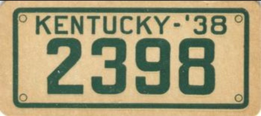 1938 Goudey Auto License Plates (R19-3) Base