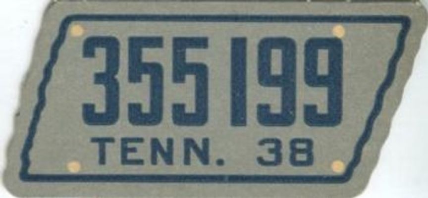 1938 Goudey Auto License Plates (R19-3) Base