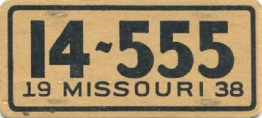 1938 Goudey Auto License Plates (R19-3) Base