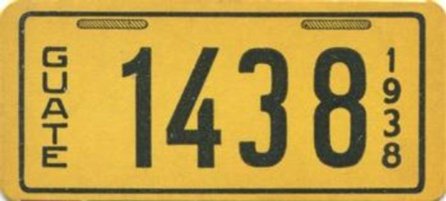 1938 Goudey Auto License Plates (R19-3) Base