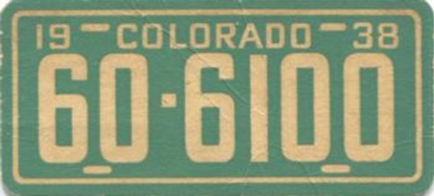 1938 Goudey Auto License Plates (R19-3) Base