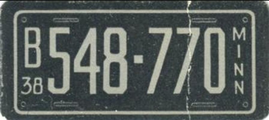 1938 Goudey Auto License Plates (R19-3) Base