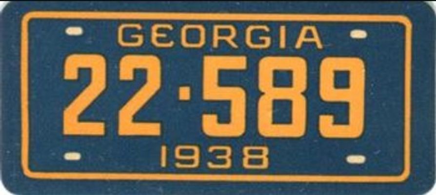 1938 Goudey Auto License Plates (R19-3) Base