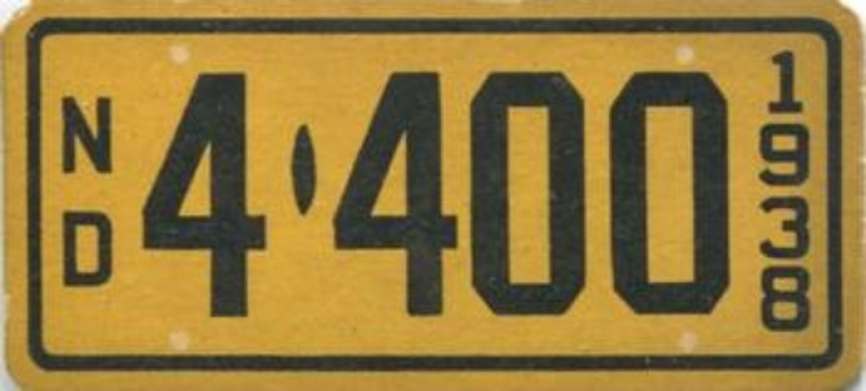 1938 Goudey Auto License Plates (R19-3) Base