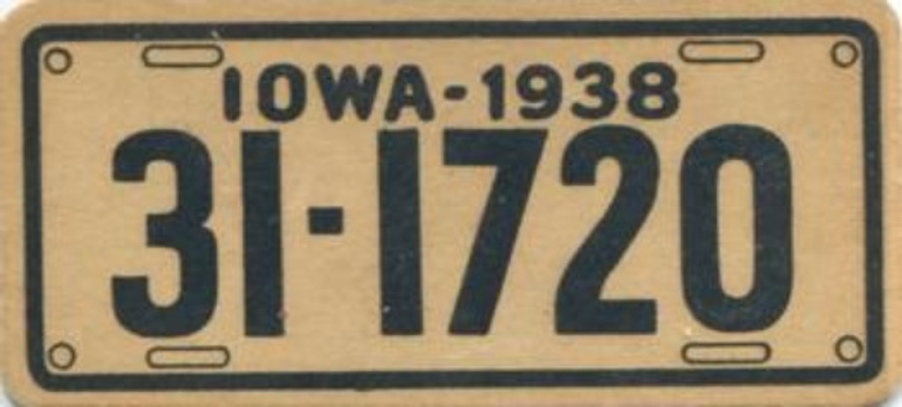 1938 Goudey Auto License Plates (R19-3) Base
