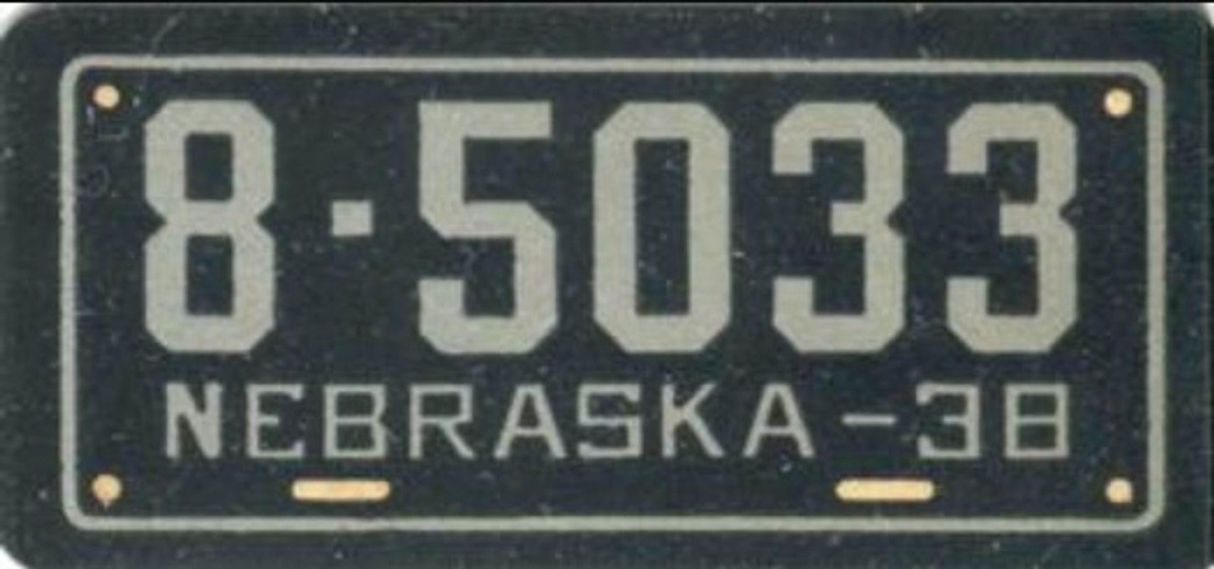1938 Goudey Auto License Plates (R19-3) Base