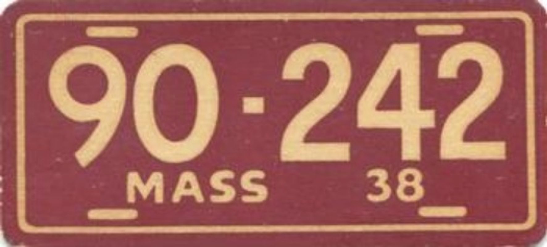 1938 Goudey Auto License Plates (R19-3) Base