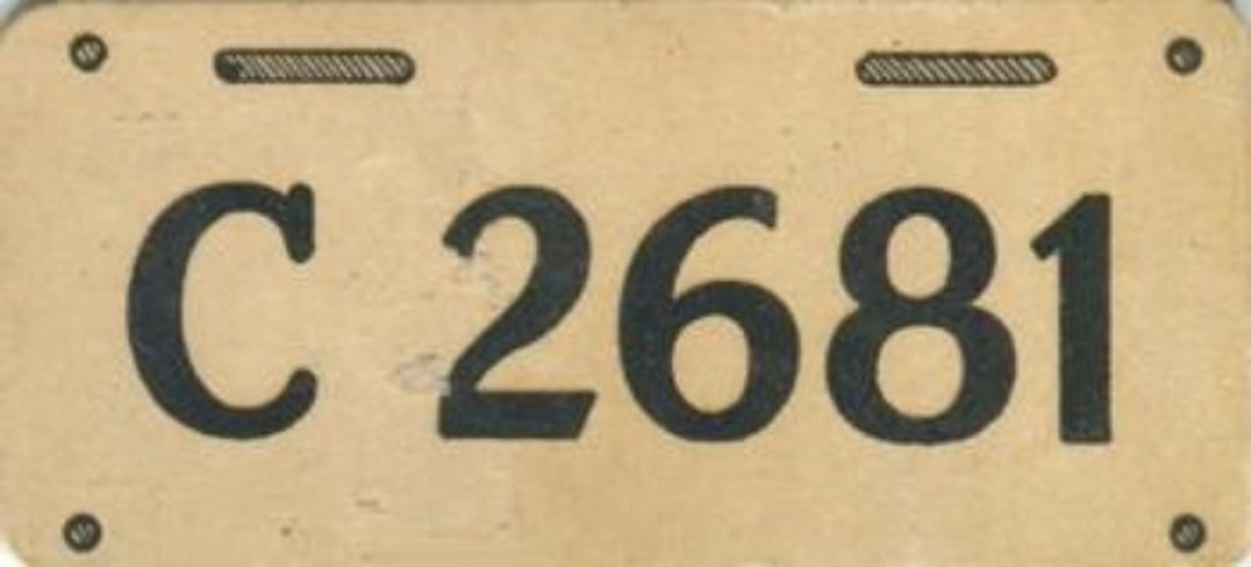1938 Goudey Auto License Plates (R19-3) Base