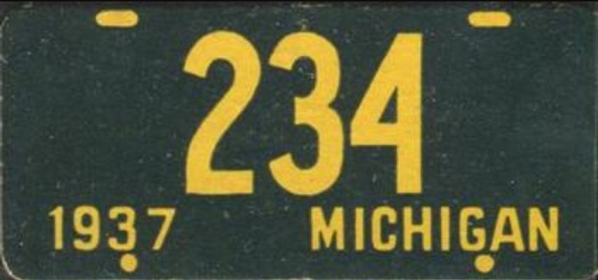 1937 Goudey Auto License Plates (R19-2) Base