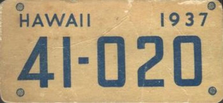 1937 Goudey Auto License Plates (R19-2) Base