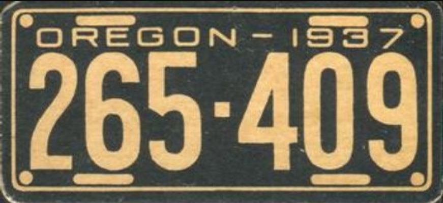 1937 Goudey Auto License Plates (R19-2) Base