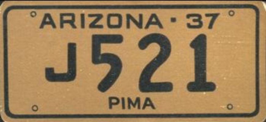 1937 Goudey Auto License Plates (R19-2) Base
