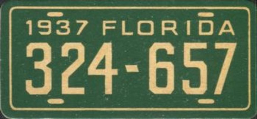 1937 Goudey Auto License Plates (R19-2) Base