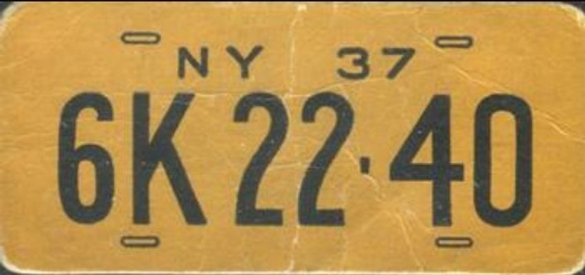 1937 Goudey Auto License Plates (R19-2) Base