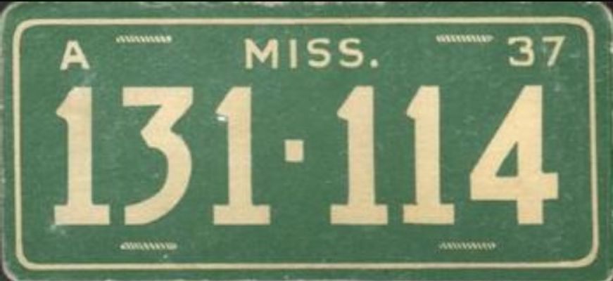 1937 Goudey Auto License Plates (R19-2) Base
