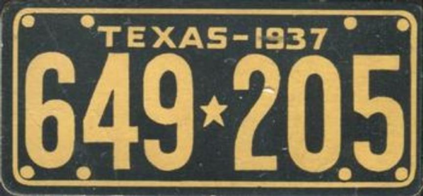 1937 Goudey Auto License Plates (R19-2) Base