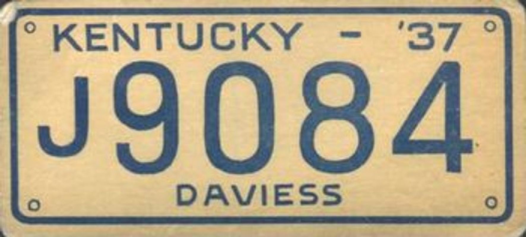 1937 Goudey Auto License Plates (R19-2) Base