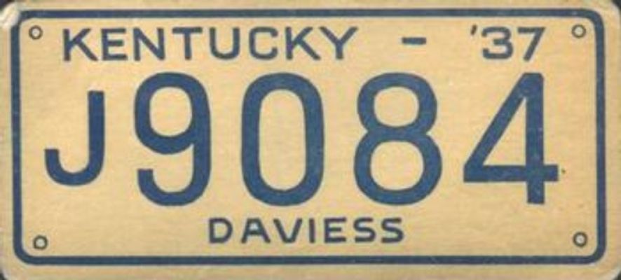 1937 Goudey Auto License Plates (R19-2) Base