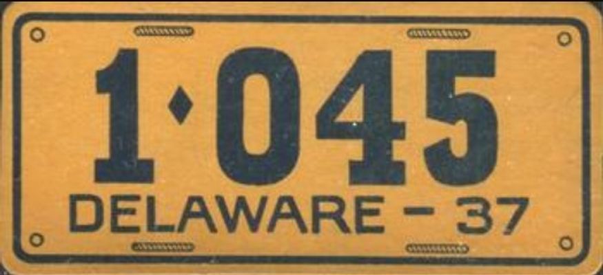 1937 Goudey Auto License Plates (R19-2) Base
