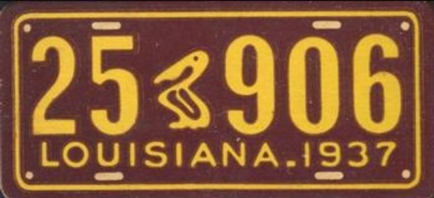 1937 Goudey Auto License Plates (R19-2) Base