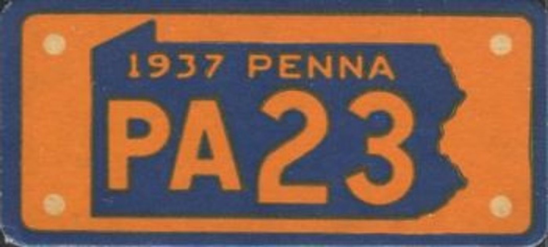 1937 Goudey Auto License Plates (R19-2) Base