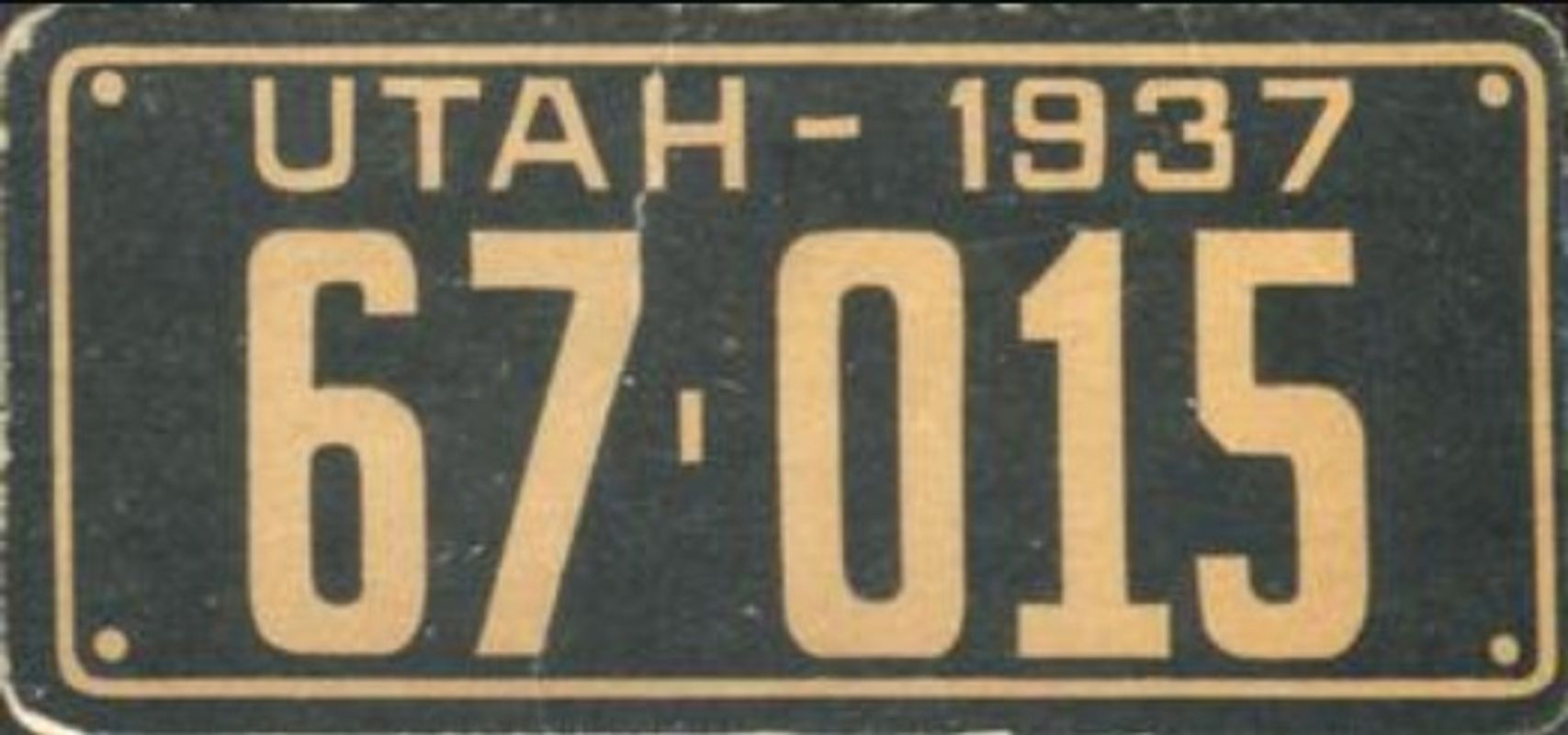 1937 Goudey Auto License Plates (R19-2) Base
