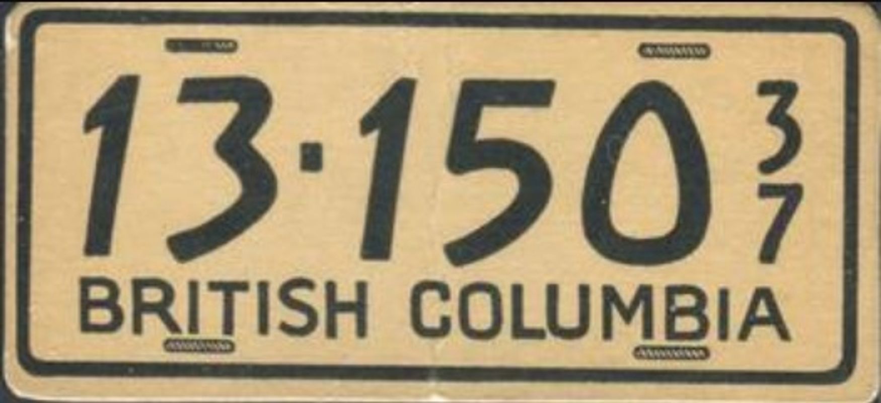 1937 Goudey Auto License Plates (R19-2) Base