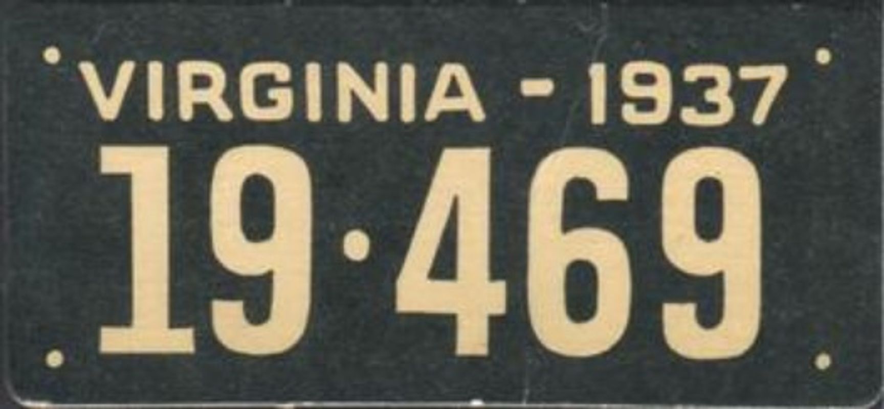 1937 Goudey Auto License Plates (R19-2) Base