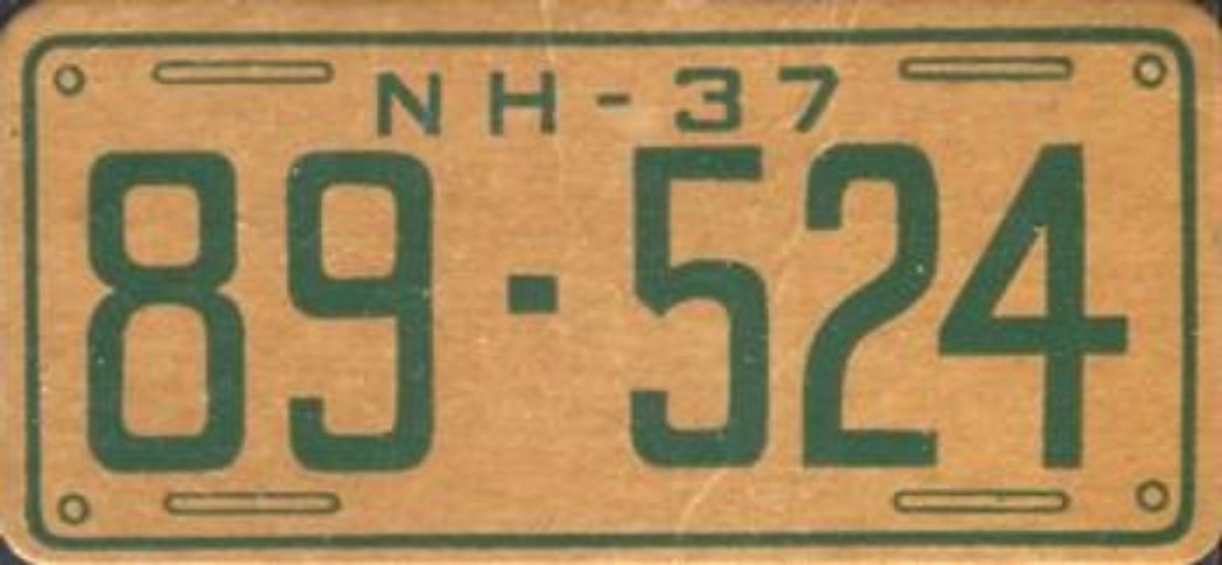 1937 Goudey Auto License Plates (R19-2) Base