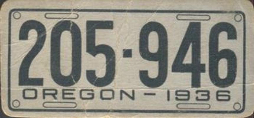 1936 Goudey Auto License Plates (R19-1) Base
