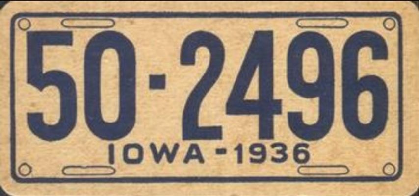 1936 Goudey Auto License Plates (R19-1) Base