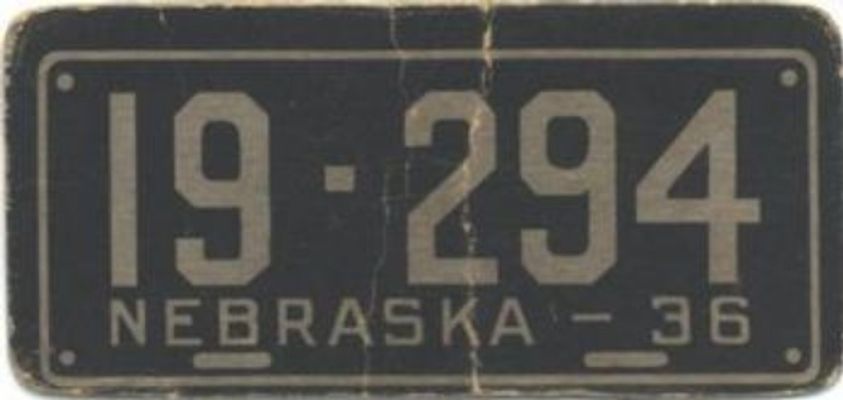 1936 Goudey Auto License Plates (R19-1) Base