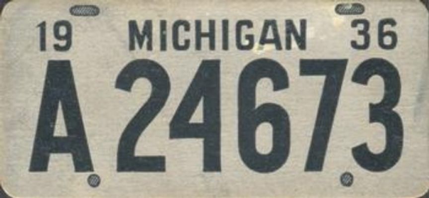 1936 Goudey Auto License Plates (R19-1) Base