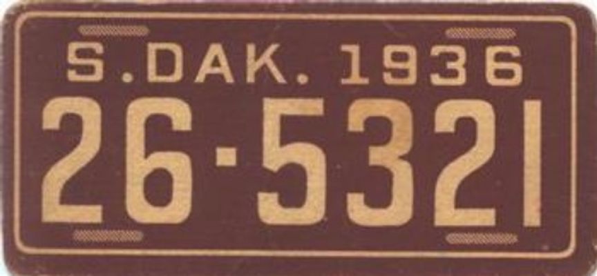 1936 Goudey Auto License Plates (R19-1) Base