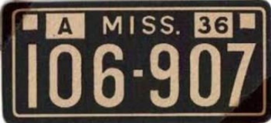 1936 Goudey Auto License Plates (R19-1) Base