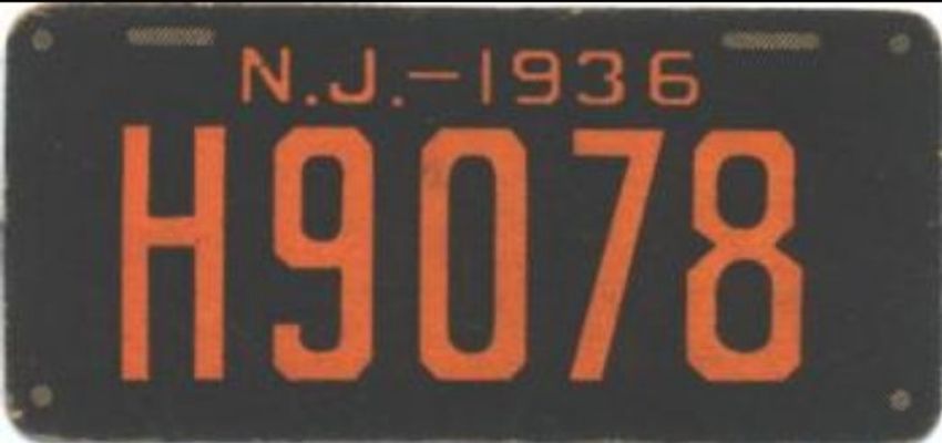 1936 Goudey Auto License Plates (R19-1) Base