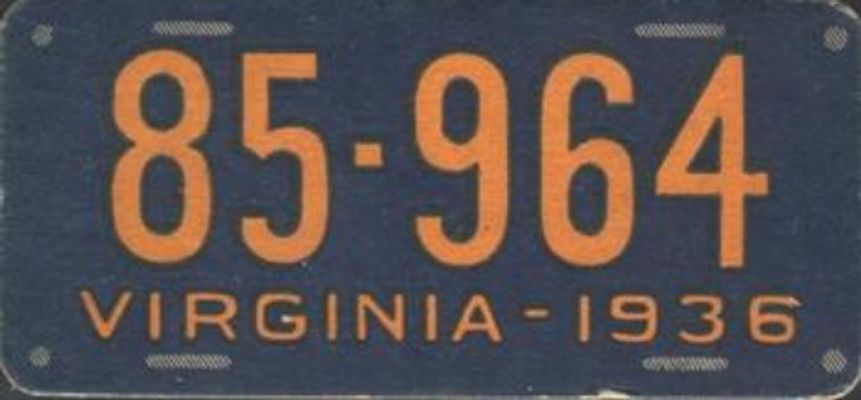 1936 Goudey Auto License Plates (R19-1) Base