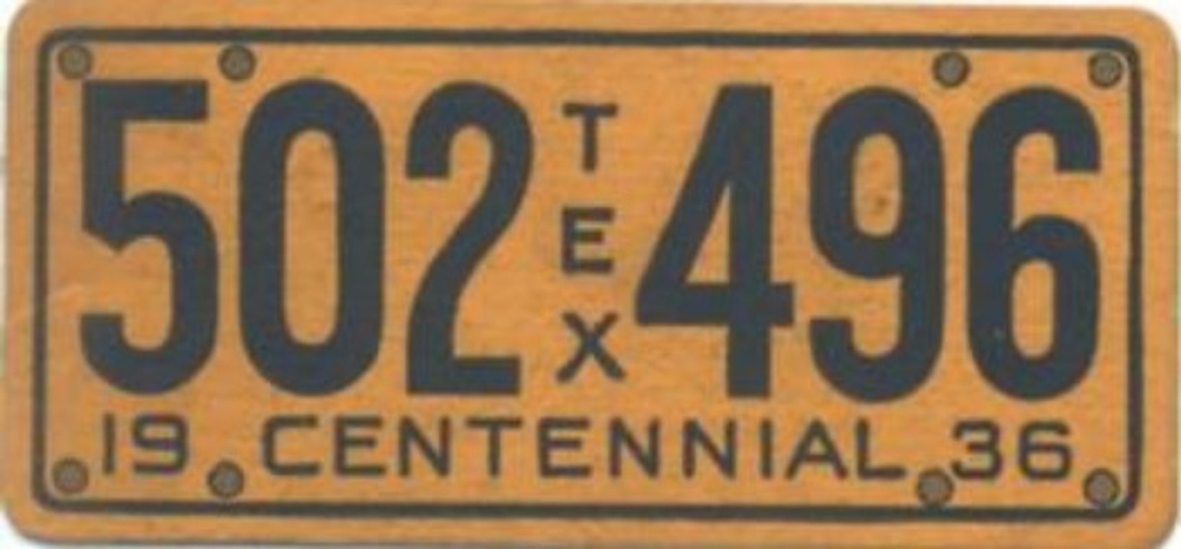 1936 Goudey Auto License Plates (R19-1) Base