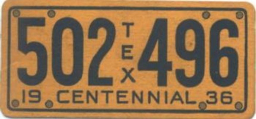 1936 Goudey Auto License Plates (R19-1) Base
