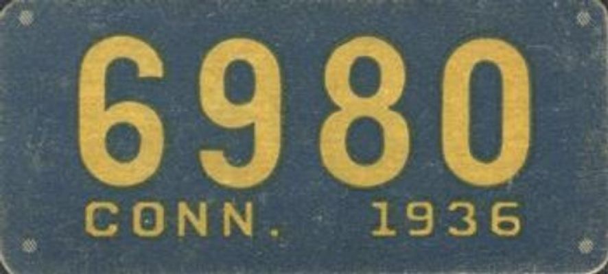 1936 Goudey Auto License Plates (R19-1) Base