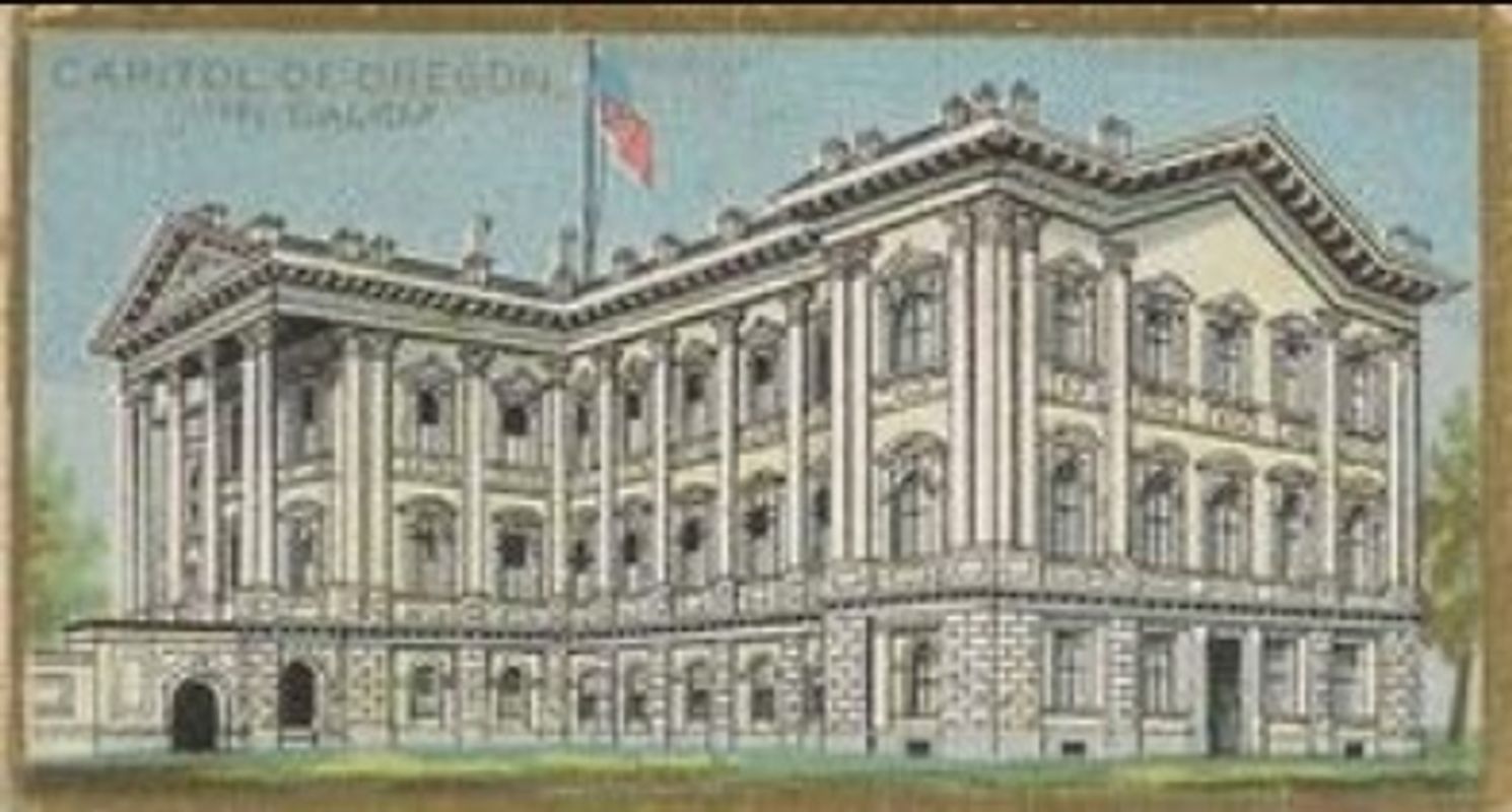 1889 Allen & Ginter General Government and State Capitol Buildings (N14) Base